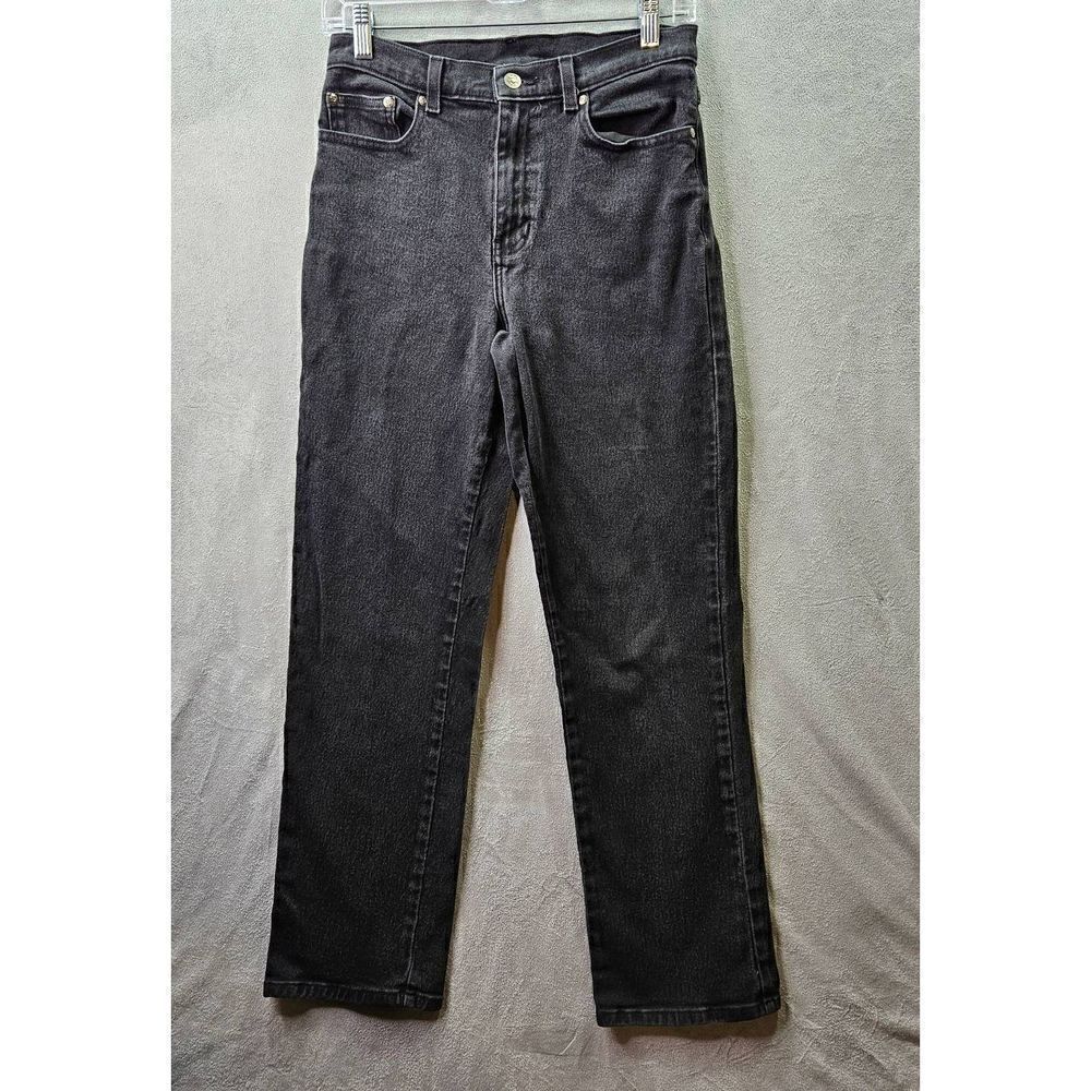 Style & Co Jeans Womens Size 6 Black Straight Leg Fit Denim